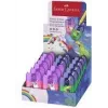 FABER-CASTELL Double Sharpener Box Dino/Unicorn, display with shavings container for easy and clean sharpening, 18 pieces (183551)