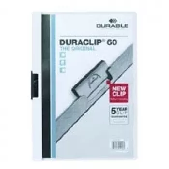 DURABLE DURACLIP 60 A4 Clip Folder Transparent (25-Pack) 223802
