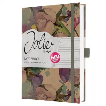 SIGEL Jolie Pure Cottonflowers Notebook A5 lined Hardcover 176 pages White 100gsm JN855