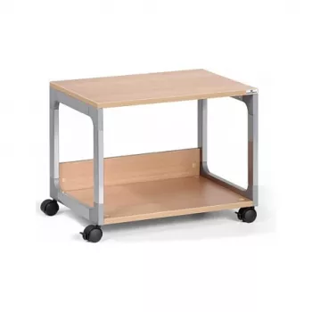 DURABLE SYSTEM 48 Multifunction Serving Trolley, 3 shelves, Light Grey, 600 x 480 x 900 mm, 120 kg total load 3710124