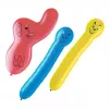PAPSTAR Face Print Party Balloons in various shapes, natural rubber, black print, 1 piece 18979