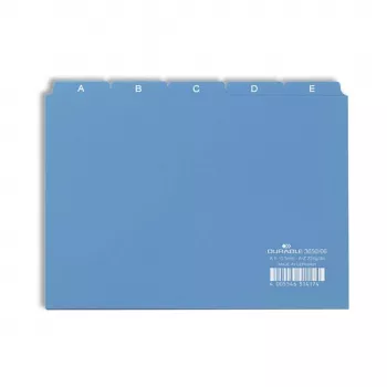 DURABLE A5 Index 5-part A-Z embossed Polypropylene Transparent 365006