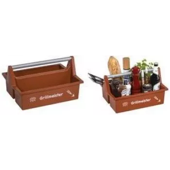 allit McPlus Carry Grillmeister Carry Case Brown with aluminium handle, 2 large compartments 8500908000