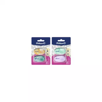 Pelikan Ergonomic PVC-Free Plastic Eraser, 2-Pack Blister 400207753