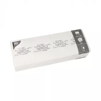 PAPSTAR DAILY Collection Snack Napkins, white tissue, 1/4 fold, 250 per pack 37406