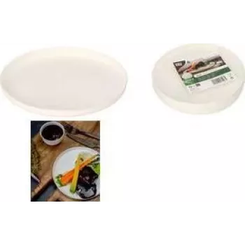 PAPSTAR Sugarcane Plates pure Ano, round, Ø 16 cm, white, 6 pieces (89995)