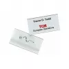 DURABLE Name Badge 30x60mm with corrugated pin, Transparent, 10 pieces 860619