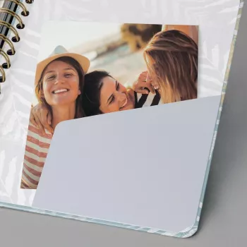 SIGEL Jolie Inspire Heavenly Leaves Spiral Notebook, A5, Dotted, 120 g/m², White, 240 Pages JN615