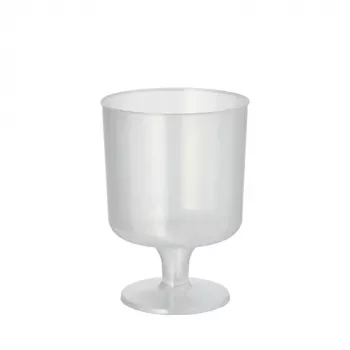 PAPSTAR Reusable Red Wine Glass PP, 0.2 L, Translucent, 10-Pack, Polypropylene, Diameter: 72 mm, Height: 100 mm - 1 Piece (89728)