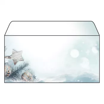 SIGEL Snow Star DL Design Paper 110 x 220 mm 80 g/m² Blue/White DU312