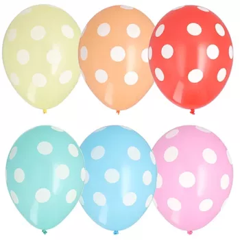 PAPSTAR Dots Colourful Latex Balloons, 29 cm, 100 Pieces 84525