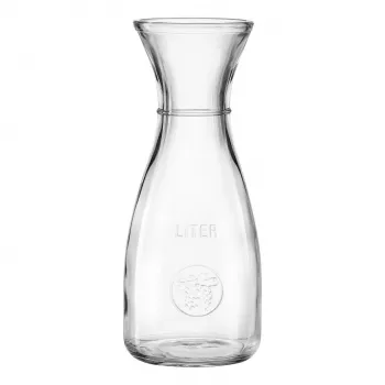 Ritzenhoff & Breker Bordeaux Glass Carafe 1L, Soda-Lime Glass, Dishwasher Safe, Fill Line - 6-Pack 818963