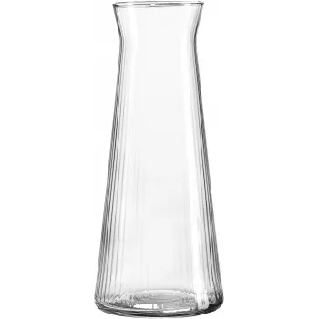Ritzenhoff & Breker LARA Glass Carafe 1.0L, Ribbed Clear Glass, Dishwasher Safe 820881