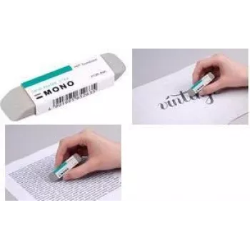 Tombow MONO Sand Ink Eraser, Grey, Natural Rubber with Micro Sand Particles, 1 Piece (ES-512B)