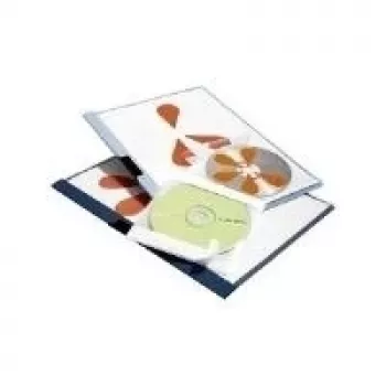 Durable CD/DVD FIX self-adhesive CD sleeves, transparent, 10 pieces