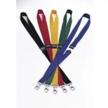DURABLE Textile Lanyard 20 with Carabiner, Yellow, Pack of 10 (813704)
