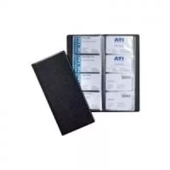 DURABLE VISIFIX® 192 Business Card Album in Leather Look, Black, 192 Cards 240201
