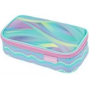 herlitz beatBox New Batik Minty Love pencil case, polyester, XXL zip, 1 piece 400205929