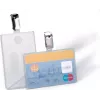 DURABLE ID Card Holder with Clip for 1 Card, Transparent, 25 Pieces (811319)
