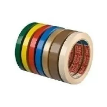 tesa 4204 PVC Packaging Tape, 19 mm x 66 m, Transparent, Natural Rubber Adhesive, 8 Rolls 04204-00010-00