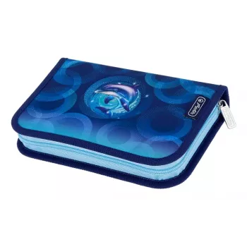 Herlitz Dolphin Ride Pencil Case, 31 Pieces, Polyester, 205 x 140 x 38 mm 400205913