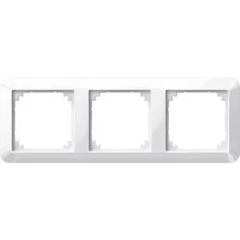 Merten 3-Way Frame 1-M, System M, Polar White Gloss 389319