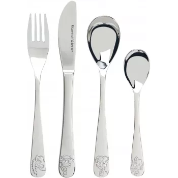 Ritzenhoff & Breker Children's Cutlery HOFTIERE, 4 Pieces, Stainless Steel with Farm Animal Motifs 819144