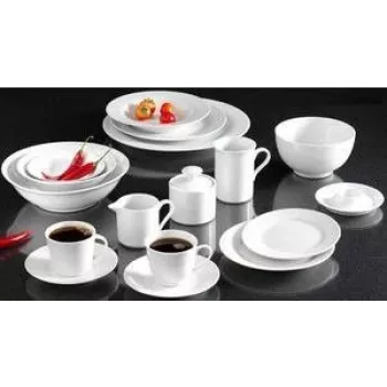 RITZENHOFF & BREKER Snap by R & B Bianco Dessert Plate, Porcelain, White, 190 mm, Set of 6 78060