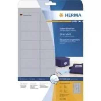 HERMA SuperPrint LaserCopy Silver Foil Labels 29.6 x 63.5 mm 675 Labels 4098