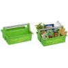 allit McPlus Carry Jardinier Tool Basket, Green, Ergonomic Aluminium Bow Handle, 2 Large Compartments, 1 Piece (8500906006)