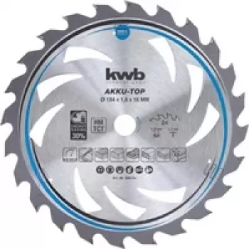 kwb 586154 Carbide Circular Saw Blade 184 x 16 x 1.2 mm, 24 Teeth
