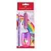 Faber-Castell Unicorn Jumbo Writing Set, Violet, 3 Pieces, 3 mm Lead, Ergonomic Triangular Shape 111528