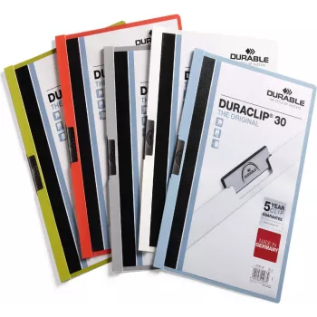 DURABLE DURACLIP 30 A4 Clip Folder Blue (25-Pack) 220057