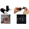 FISCHER bicycle hand pump with CO2 inflator, universal valve head for Schrader, Dunlop, Presta, 8 bar, black/silver 50392