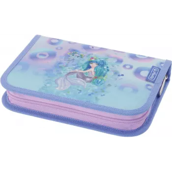 Herlitz Mystic Mermaid filled pencil case, 31 pieces, blue/pink, polyester 300001564