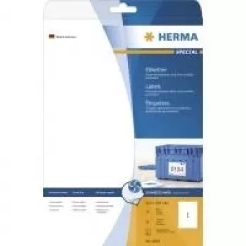 HERMA Special 4824 Permanent Self-Adhesive Matt Coated File Spine Labels, White, A4, 25 Sheets, 100 Labels