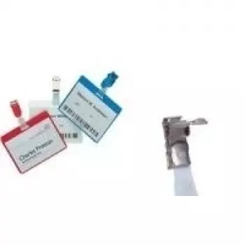 DURABLE Name Badge Holder with Clip, 60 x 90 mm, Transparent, 25-Pack 810619