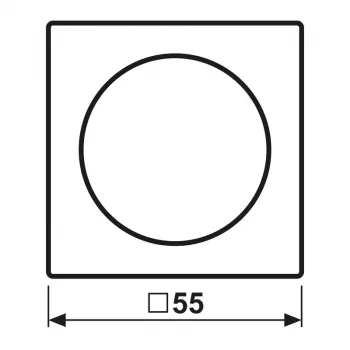 JUNG A 1740 SW Cover with Rotary Knob, Thermoset, A Series, Black
