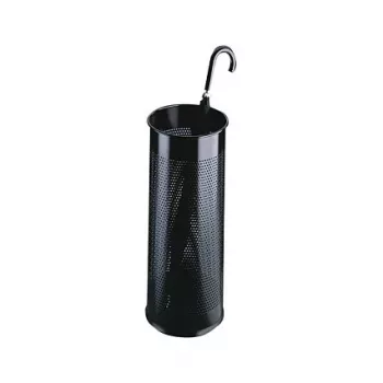Durable Round Metal Parasol Base, 28.5 L, Black (335001)