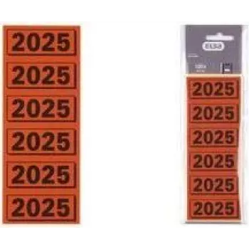 ELBA 2025 Red Self-Adhesive Index Labels 57 x 25 mm (120 Labels) for Folders