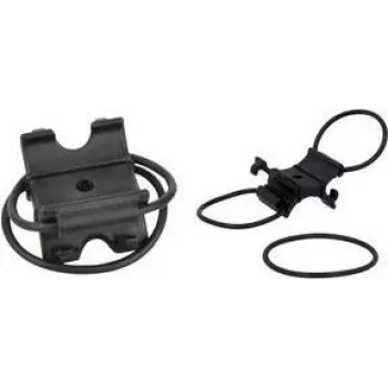 FISCHER Universal Bicycle Pump Holder, Black Plastic, for All Common Hand Pumps, 1 Piece (85574)