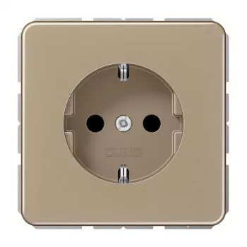 JUNG CD1520KIGB Schuko Socket Insert, Aluminium Bronze-Gold