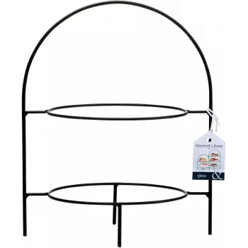 Ritzenhoff & Breker TJÄNA 2-Tier Cake Stand, Black Metal, 220x170x280 mm 221367