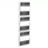 HELIT PLACATIV Wall Brochure Holder, 3 Compartments, A4 Portrait, Clear SAN, 35 mm Depth H6810702