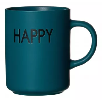 Ritzenhoff & Breker PETROL HAPPY Coffee Cup Set, 390 ml, Porcelain, Dishwasher-Safe, 4 Pieces 425642