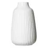 Ritzenhoff & Breker SANREMO White Stoneware Flower Vase Set of 2, 240 mm, Decorative Grooved Structure 746655