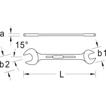 GEDORE Double Open-Ended Spanner 19x22 mm (6066770)