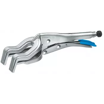 GEDORE Pipe Welding Locking Pliers 279 mm (11 inch), Cast Steel Jaws, Nickel-Plated (6407510)