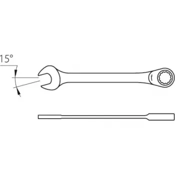 GEDORE 2297108 7 R 12 Combination Spanner 12 mm