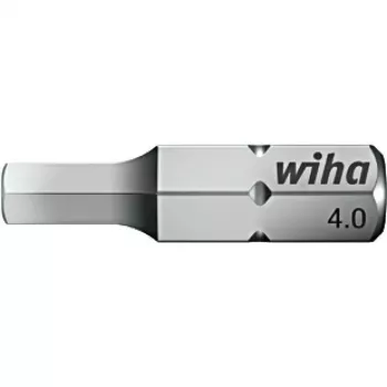 Wiha 7013Z Hex Bit 8.0 mm x 25 mm, 1/4 inch Drive, Chrome Vanadium Steel 7013Z/SW8.0-25